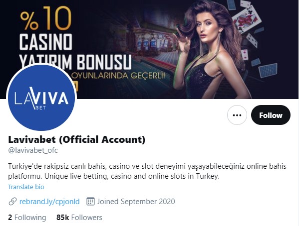Lavivabet Twitter Hesab\u0131n\u0131 Takip Et